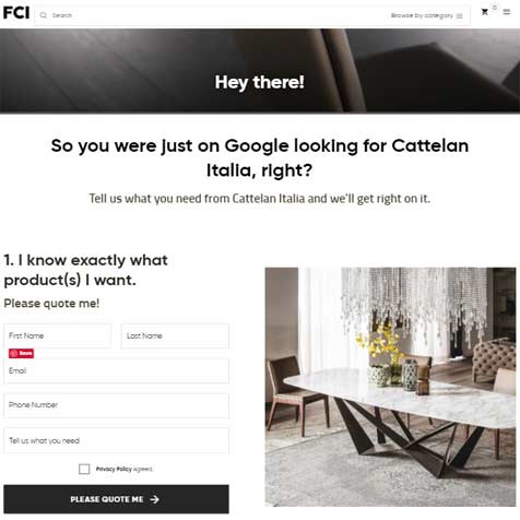 fci website screenshot