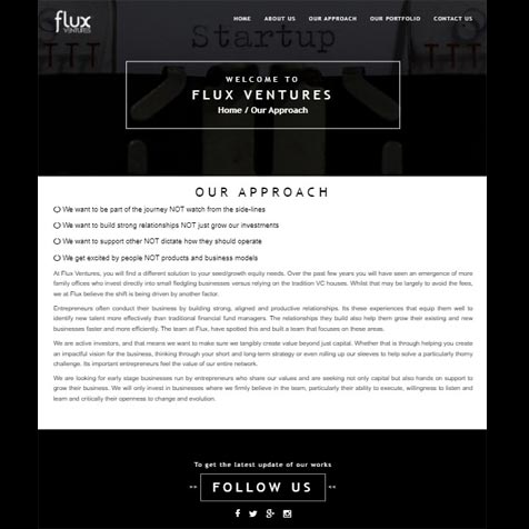 flux website screenshot