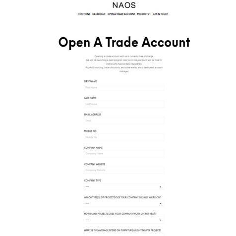 naos website screenshot