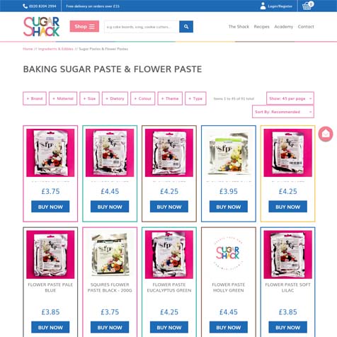 sugar website screenshot