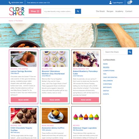 sugar website screenshot